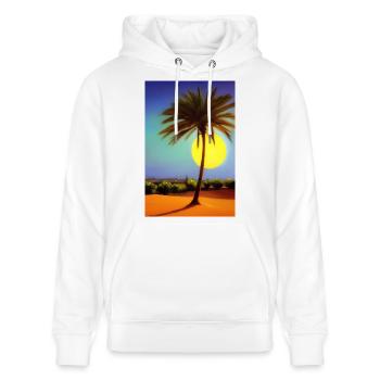 Arabische Wüste - Stanley/Stella Unisex Bio-Hoodie CRUISER  - Weiß - Vorne - Alina (178cm) & Michal (187cm)