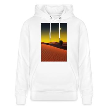 Arabische Wüste - Stanley/Stella Unisex Bio-Hoodie CRUISER  - Weiß - Vorne - Alina (178cm) & Michal (187cm)