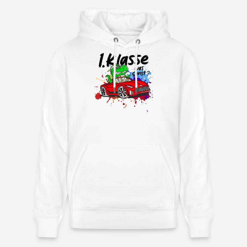 Schulkind Einschulung 2026 1. Klasse Geschenk - Stanley/Stella Unisex Bio-Hoodie CRUISER  - Weiß
