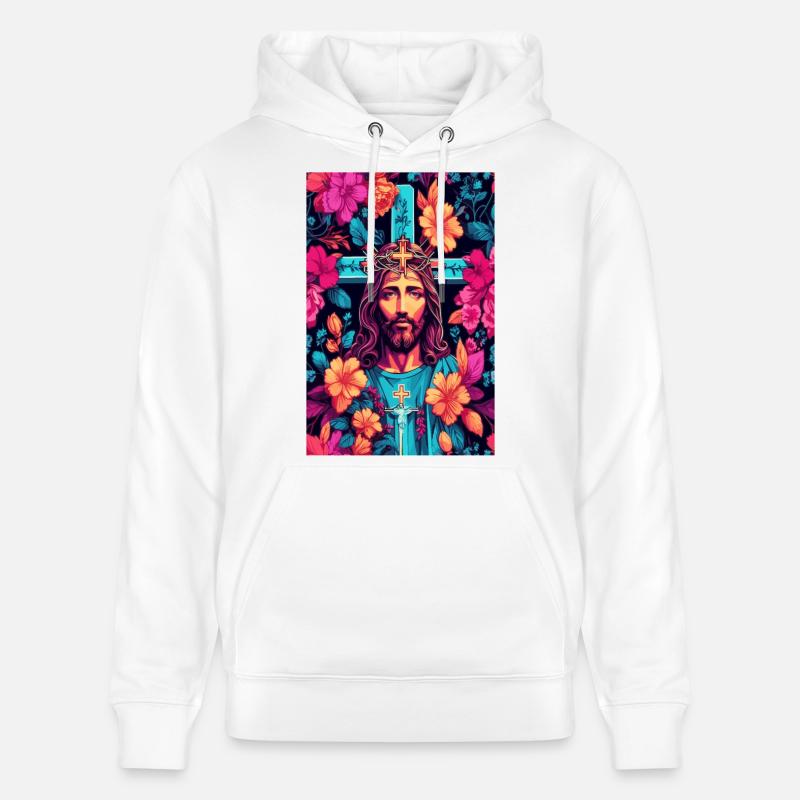 Mon Dieu - Sweat à capuche bio CRUISER Stanley/Stella Unisexe - blanc