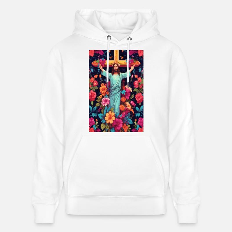 Mon Dieu - Sweat à capuche bio CRUISER Stanley/Stella Unisexe - blanc