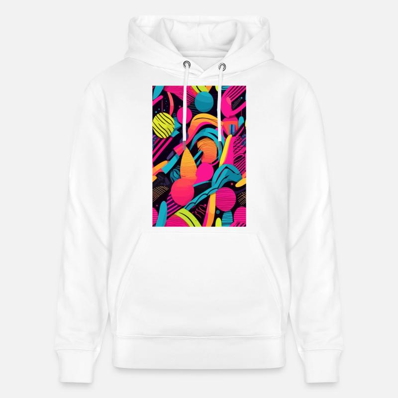 Modèle abstrait moderne - Sweat à capuche bio CRUISER Stanley/Stella Unisexe - blanc