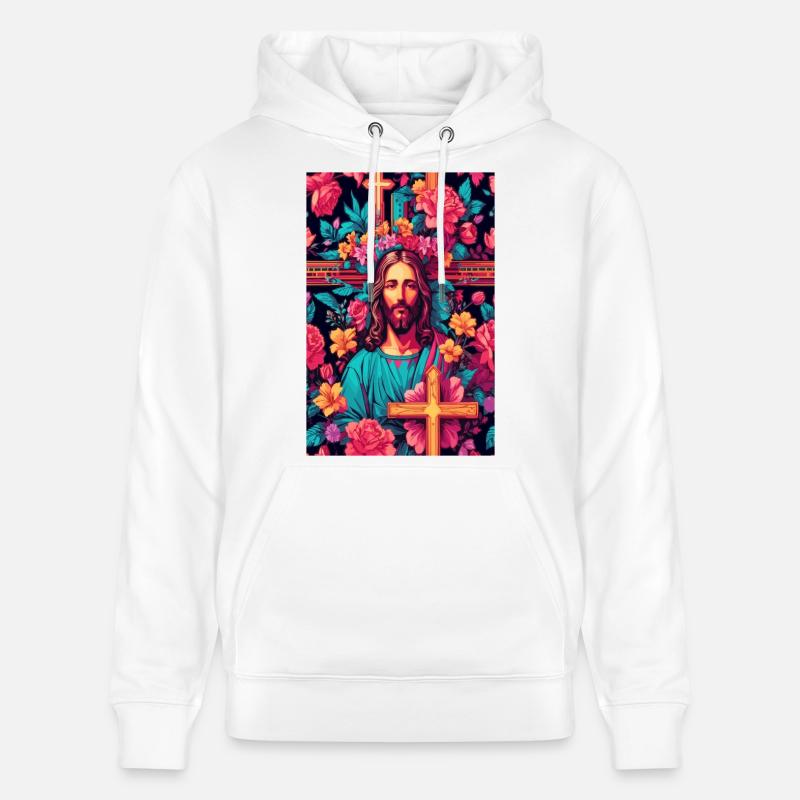 Mon Dieu - Sweat à capuche bio CRUISER Stanley/Stella Unisexe - blanc