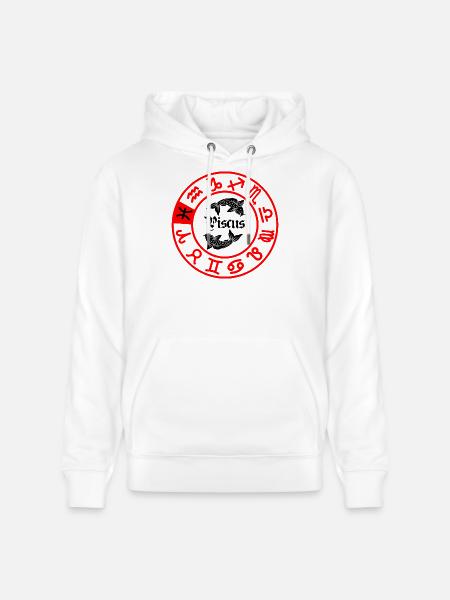Zwölf Sternzeichen Piscus Piscus - Stanley/Stella Unisex Bio-Hoodie CRUISER - Weiß