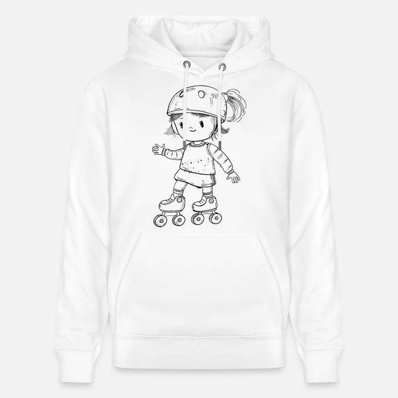 Rollschuhfahrerin Comic Look - Stanley/Stella Unisex Bio-Hoodie CRUISER  - Weiß