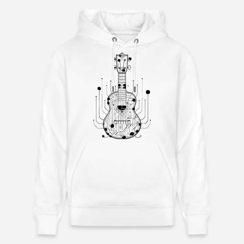 Ukulélé - Sweat à capuche bio CRUISER Stanley/Stella Unisexe - blanc