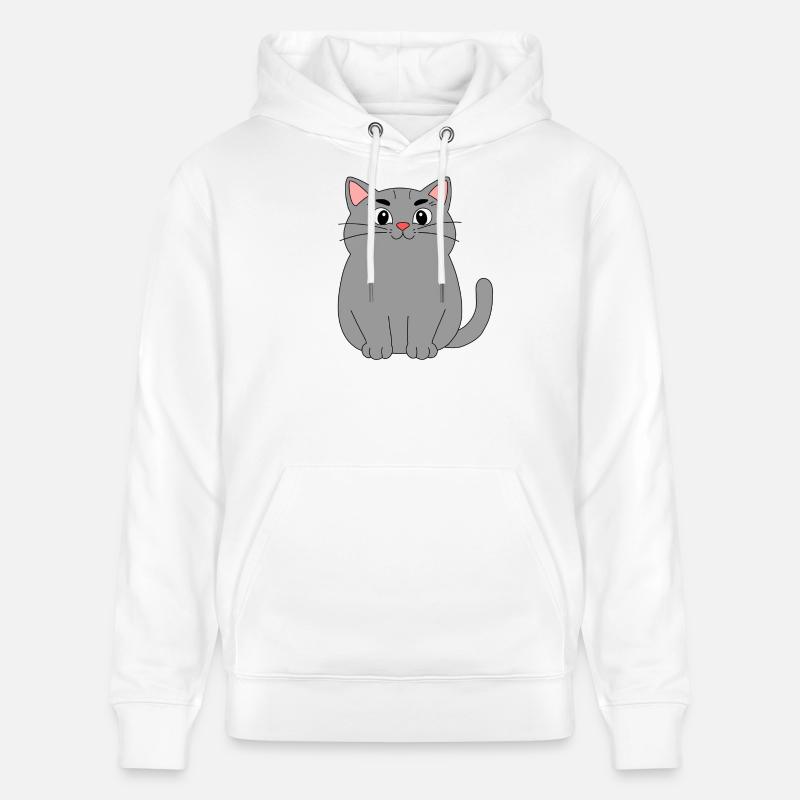 Graue Katze - Stanley/Stella Unisex Bio-Hoodie CRUISER  - Weiß