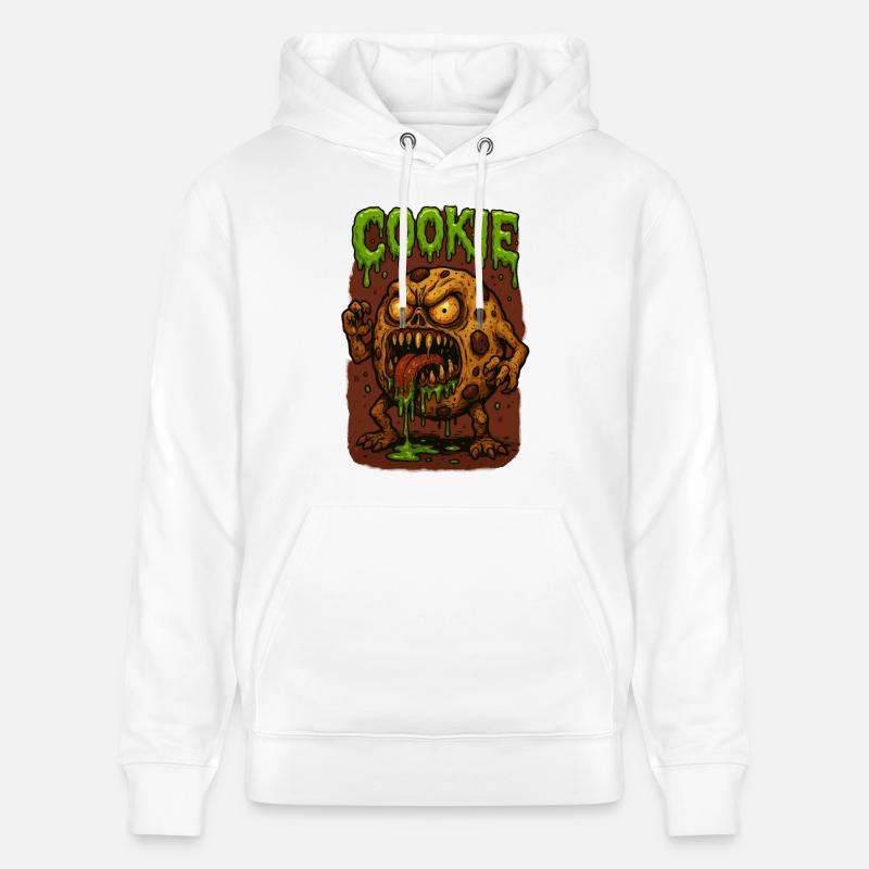 Monstre Zombie Cookie - Sweat à capuche bio CRUISER Stanley/Stella Unisexe - blanc