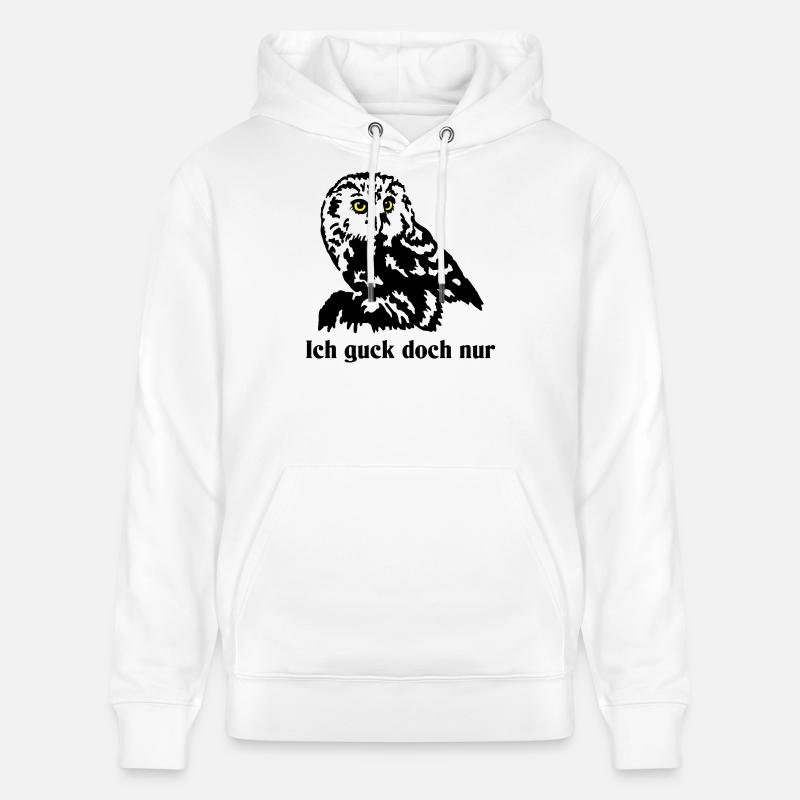 Chouette chevêche - Sweat à capuche bio CRUISER Stanley/Stella Unisexe - blanc