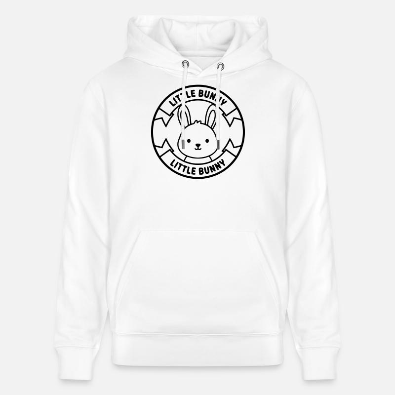 Logo Petit Lapin Bébé Mignon - Sweat à capuche bio CRUISER Stanley/Stella Unisexe - blanc