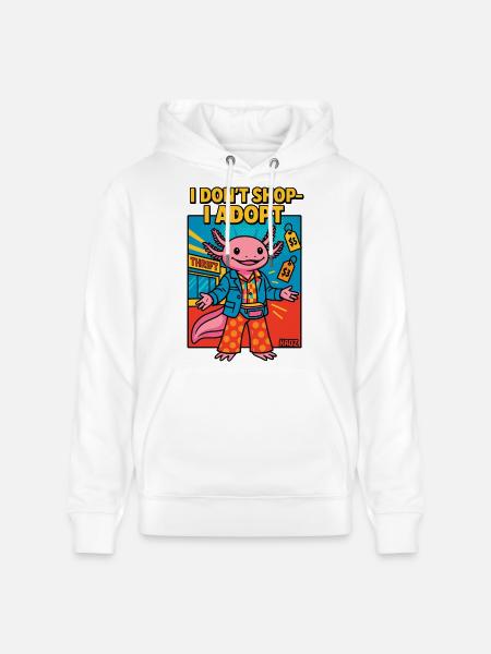 Héros acheteur d’achat Axolotl - Sweat à capuche bio CRUISER Stanley/Stella Unisexe - blanc