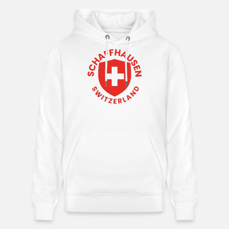 Emblème de l’écu de Schaffhouse - Sweat à capuche bio CRUISER Stanley/Stella Unisexe - blanc
