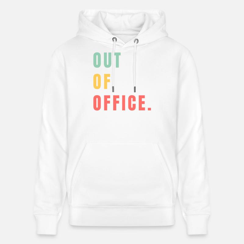 Absent du bureau - Sweat à capuche bio CRUISER Stanley/Stella Unisexe - blanc