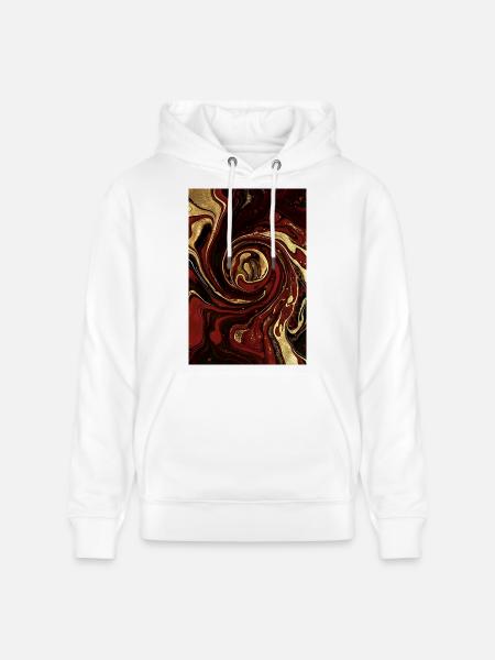 Abstract Germany Fluid Art Part 1. - Stanley/Stella CRUISER Unisex Organic Hoodie - white