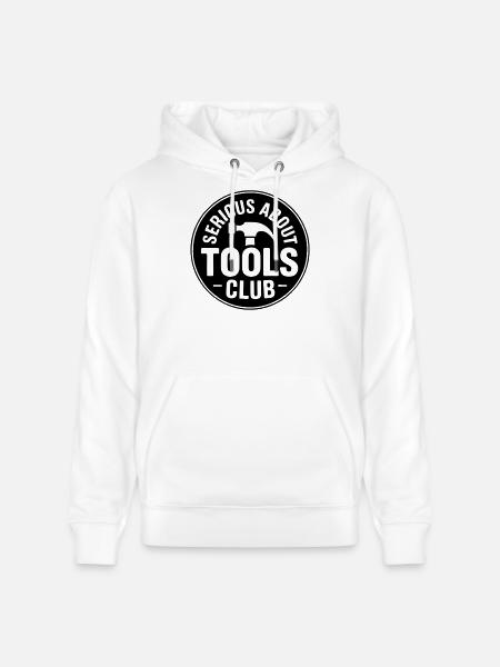 Serious about tools club - Stanley/Stella CRUISER Unisex Organic Hoodie - white