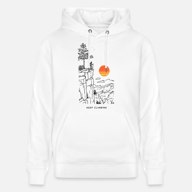 Tranche de coucher de soleil - Sweat à capuche bio CRUISER Stanley/Stella Unisexe - blanc