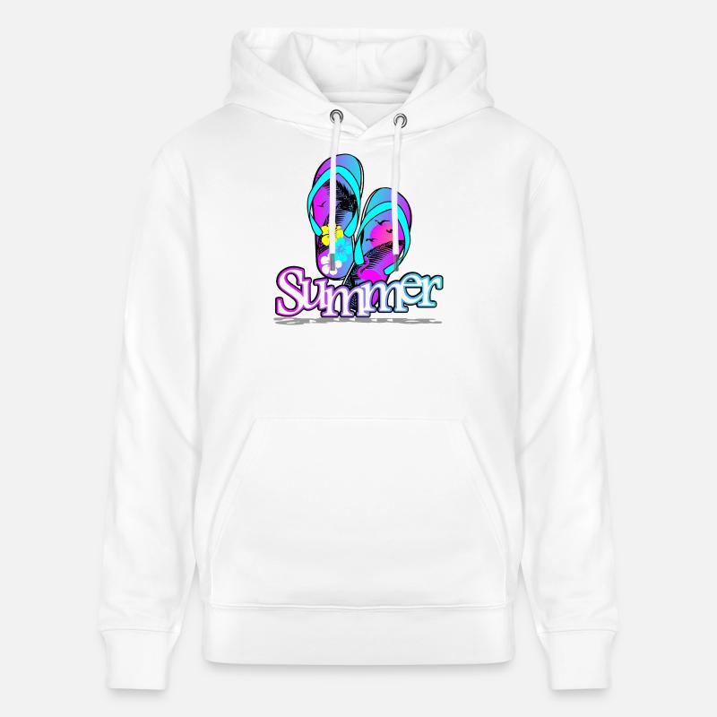 Tongs d’été - Sweat à capuche bio CRUISER Stanley/Stella Unisexe - blanc