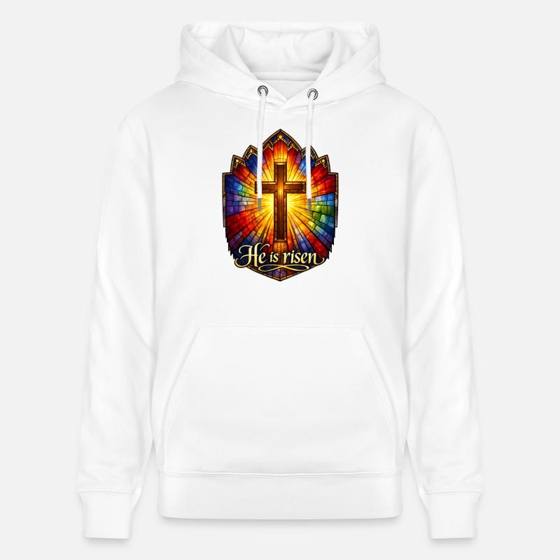 He is risen - Stanley/Stella Unisex Bio-Hoodie CRUISER  - Weiß