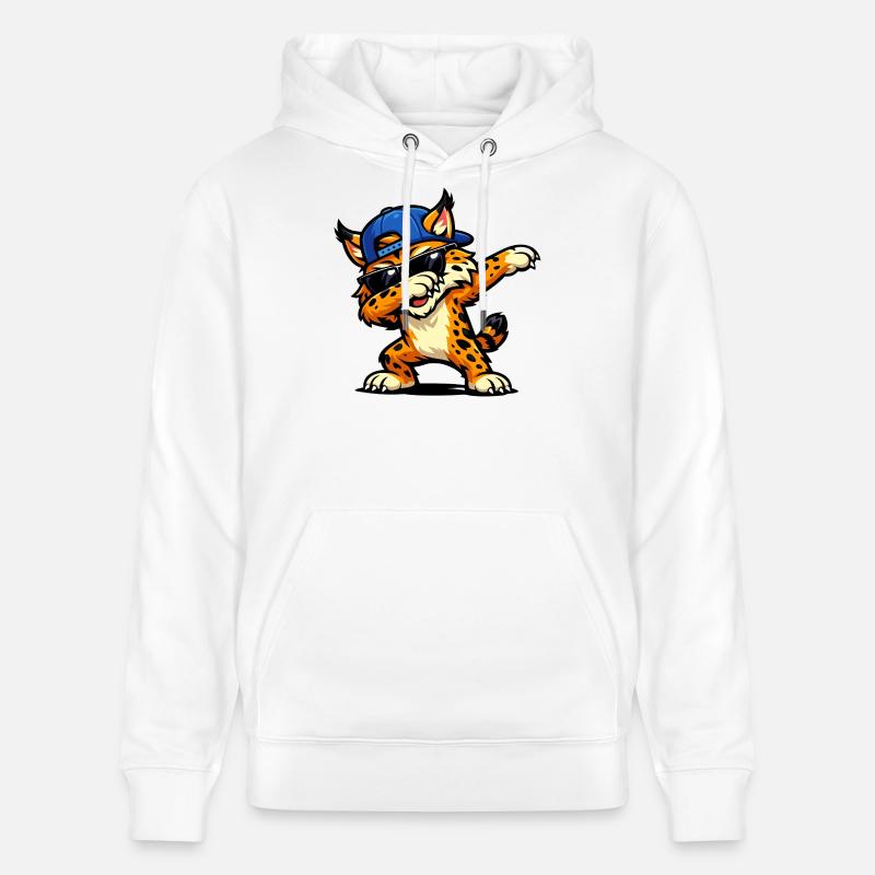 Tabbing du lynx roux - Sweat à capuche bio CRUISER Stanley/Stella Unisexe - blanc