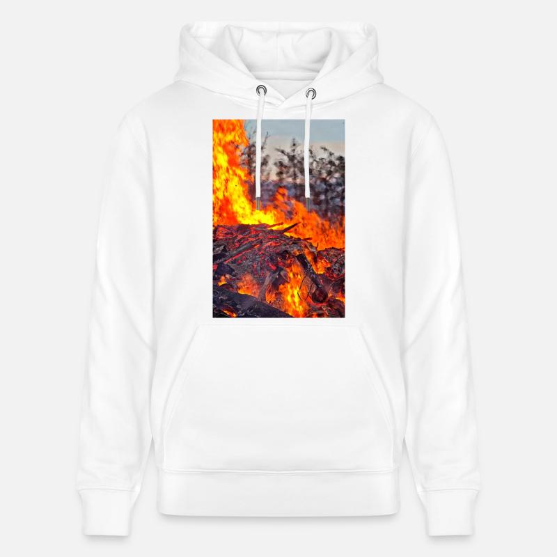Fire & Flame Easter Fire Poster - Stanley/Stella CRUISER Unisex Organic Hoodie - white
