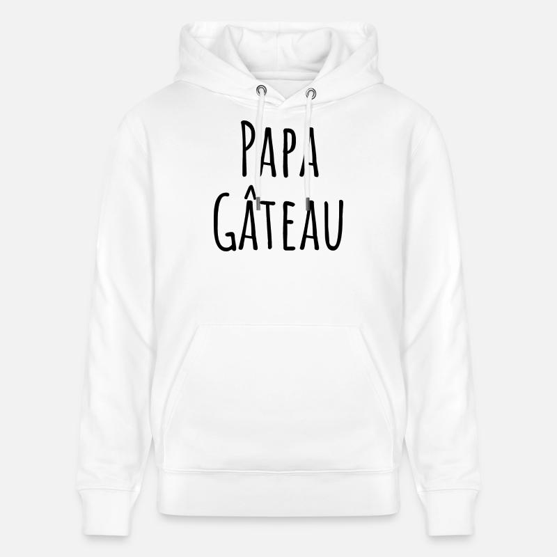 Papa Gâteau - Sweat à capuche bio CRUISER Stanley/Stella Unisexe - blanc