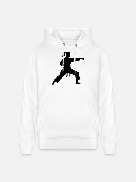 Frau Kampfsport Silhouette - Stanley/Stella Unisex Bio-Hoodie CRUISER - Weiß
