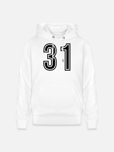 31 Number symbol - Stanley/Stella CRUISER Unisex Organic Hoodie - white