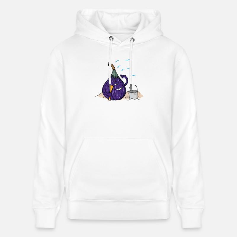 Figue sur la plage - Sweat à capuche bio CRUISER Stanley/Stella Unisexe - blanc