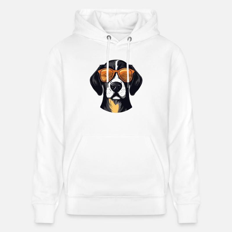 Tête de chien Beagle Cool - Sweat à capuche bio CRUISER Stanley/Stella Unisexe - blanc