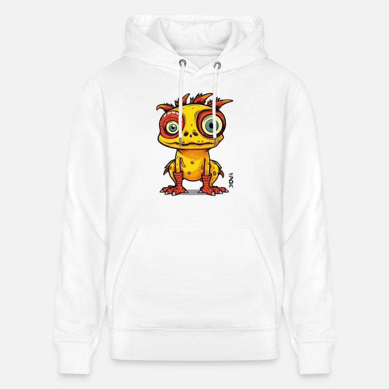 Fantaisie Cartoon Monstre Créature - Sweat à capuche bio CRUISER Stanley/Stella Unisexe - blanc