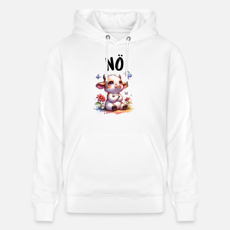 Vache disant non pour les garçons et les filles - Sweat à capuche bio CRUISER Stanley/Stella Unisexe - blanc