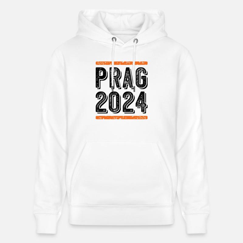 Millésime Prague 2024 - Sweat à capuche bio CRUISER Stanley/Stella Unisexe - blanc