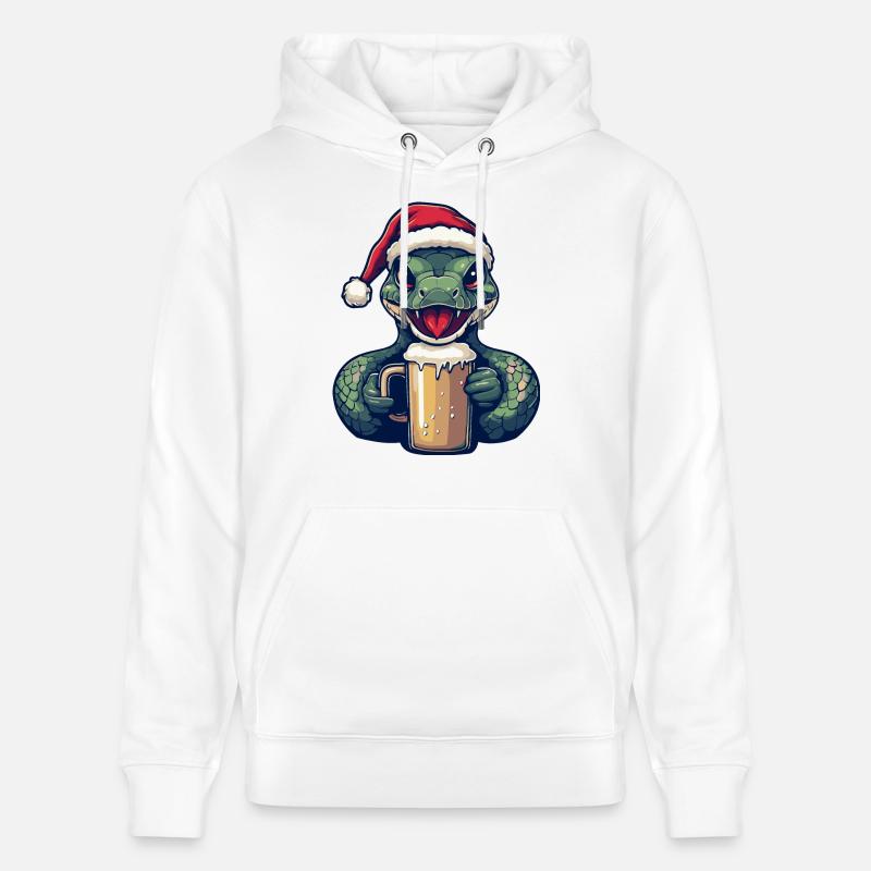 Bière de Noël Snake Cobra - Sweat à capuche bio CRUISER Stanley/Stella Unisexe - blanc