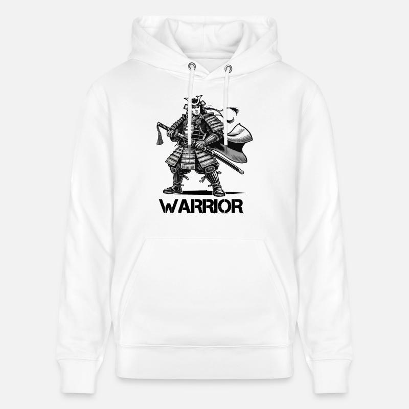 Bande dessinée de samouraï - Sweat à capuche bio CRUISER Stanley/Stella Unisexe - blanc