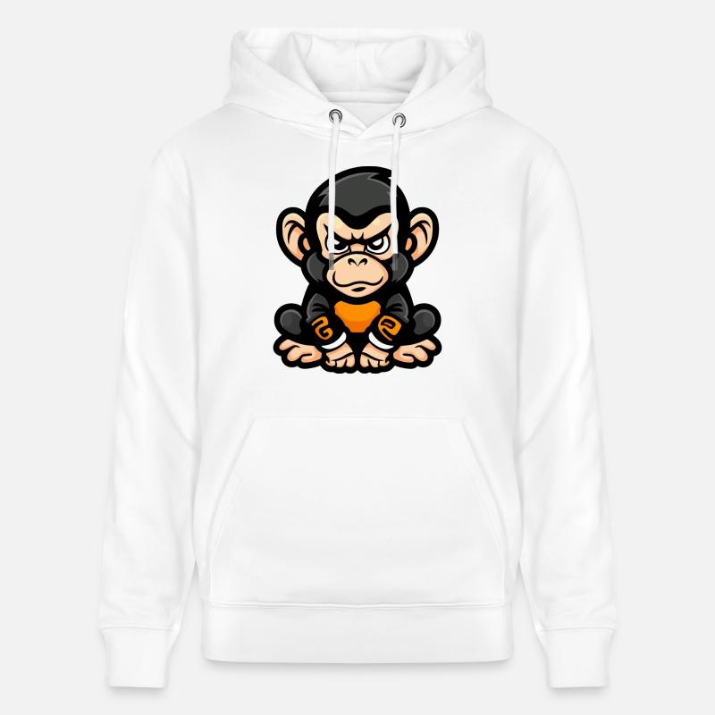 Affe Comic - Stanley/Stella Unisex Bio-Hoodie CRUISER  - Weiß