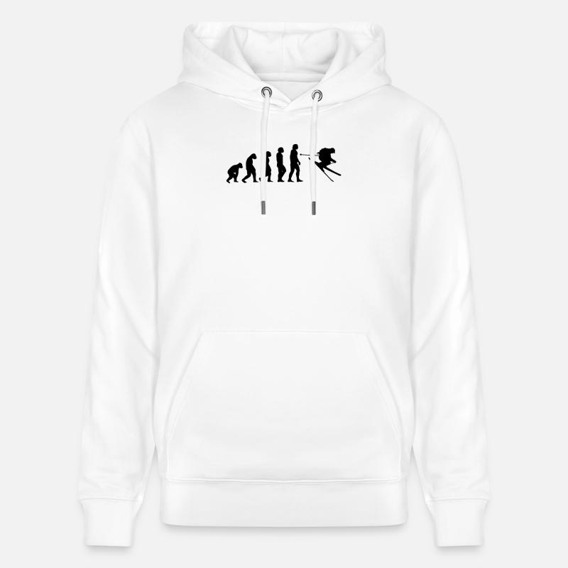 Tshirt Ski Evolution - Sweat à capuche bio CRUISER Stanley/Stella Unisexe - blanc