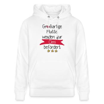 Großartige Muttis - Stanley/Stella Unisex Bio-Hoodie CRUISER  - Weiß - Vorne - Alina (178cm) & Michal (187cm)