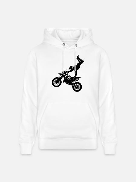 Motorcycle cross6 - Stanley/Stella CRUISER Unisex Organic Hoodie - white