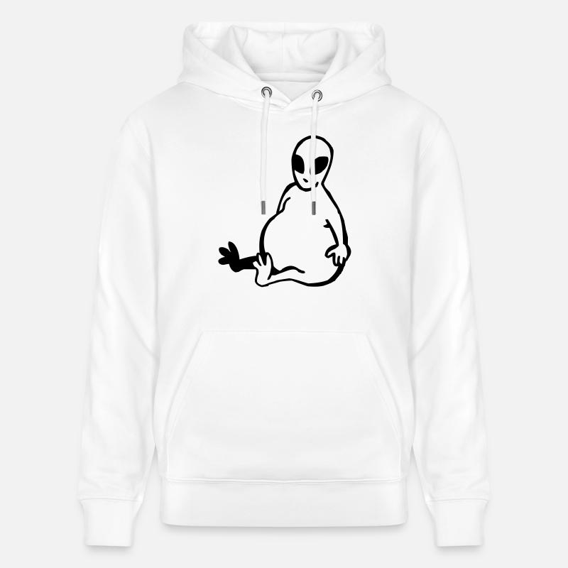 Dicker Alien - Stanley/Stella Unisex Bio-Hoodie CRUISER  - Weiß