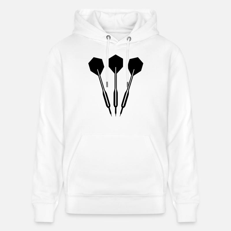 3 fléchettes - fléchettes - Sweat à capuche bio CRUISER Stanley/Stella Unisexe - blanc