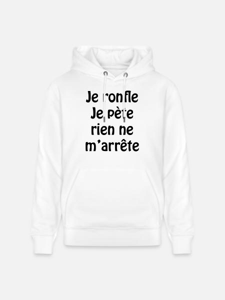 Je ronfle... - Sweat à capuche bio CRUISER Stanley/Stella Unisexe - blanc