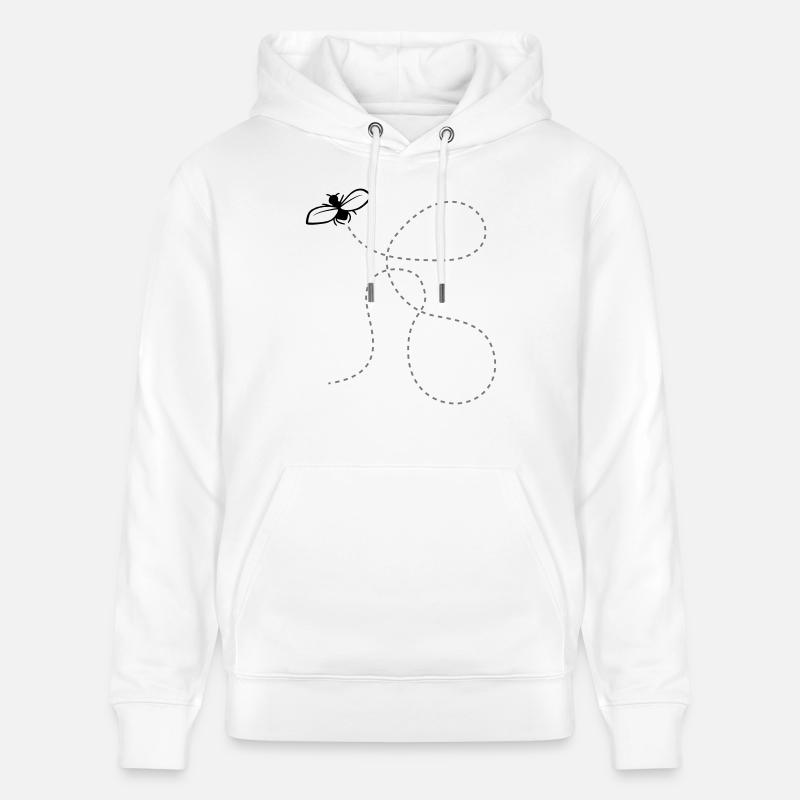 Fly Dashed Line - Sweat à capuche bio CRUISER Stanley/Stella Unisexe - blanc