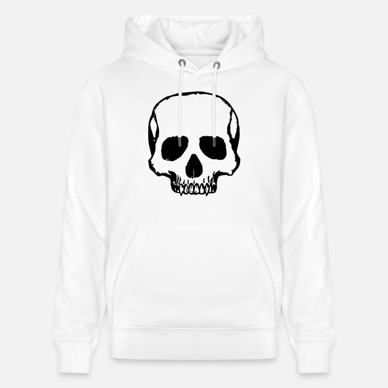 crâne - Sweat à capuche bio CRUISER Stanley/Stella Unisexe - blanc