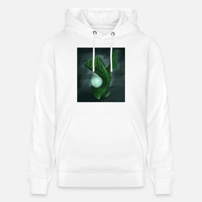 Sculpture abstraite - Sweat à capuche bio CRUISER Stanley/Stella Unisexe - blanc