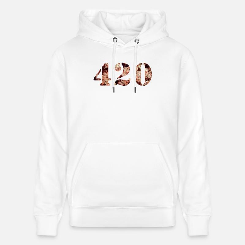 420 Weed - Sweat à capuche bio CRUISER Stanley/Stella Unisexe - blanc