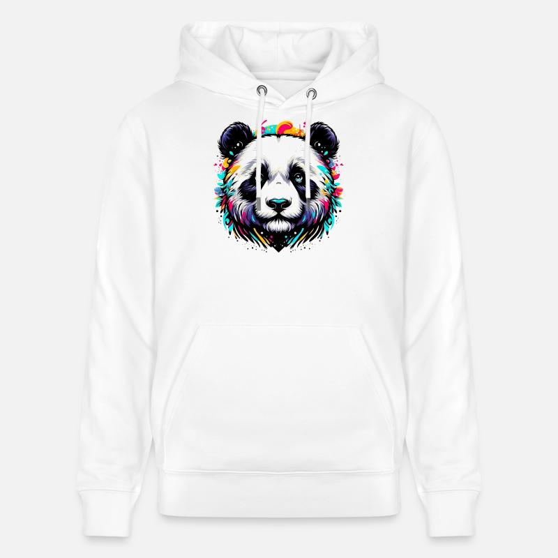 Panda - Sweat à capuche bio CRUISER Stanley/Stella Unisexe - blanc