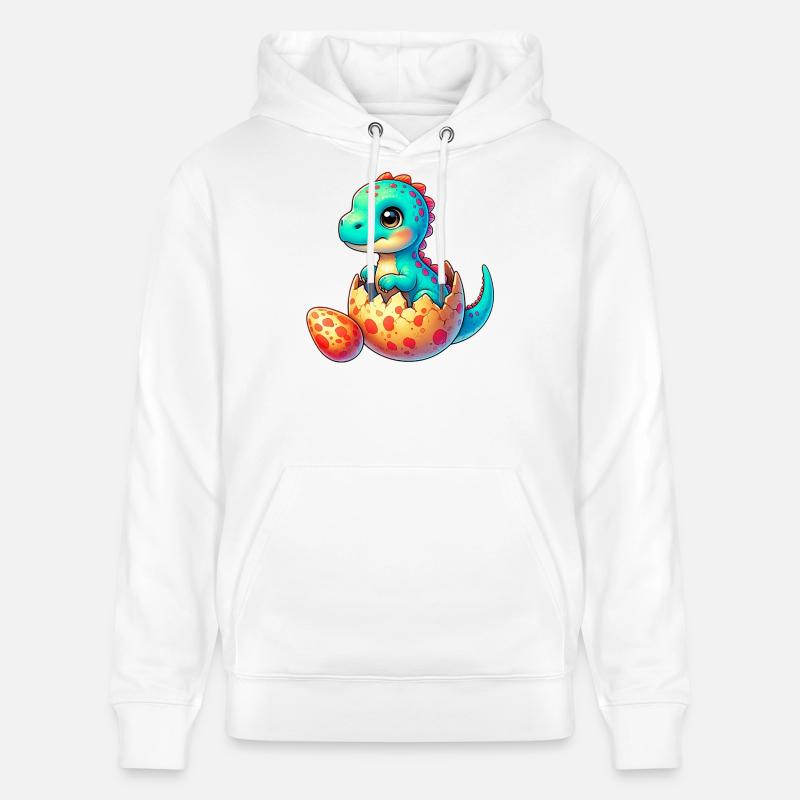 Dinosaure - Sweat à capuche bio CRUISER Stanley/Stella Unisexe - blanc