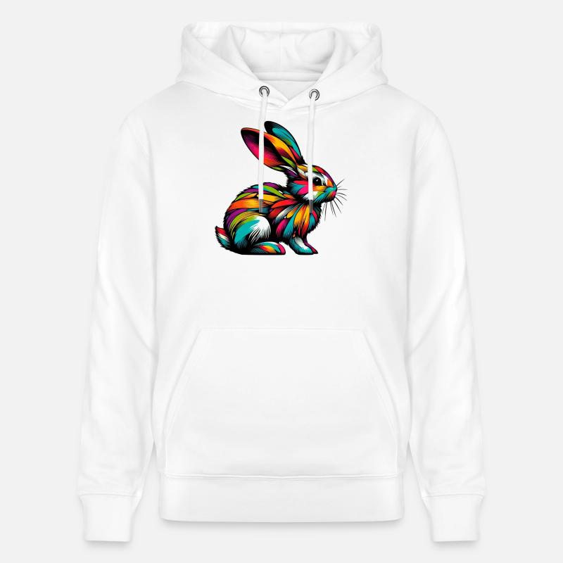 Lapin - Sweat à capuche bio CRUISER Stanley/Stella Unisexe - blanc