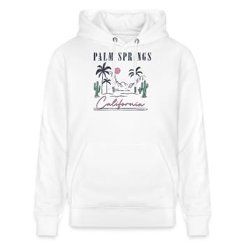 Palm Springs California Landscape Design - Stanley/Stella CRUISER Unisex Organic Hoodie - white - Front - Alina (178cm) & Michal (187cm)