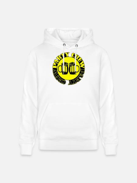 Party Crew Beer - Stanley/Stella CRUISER Unisex Organic Hoodie - white